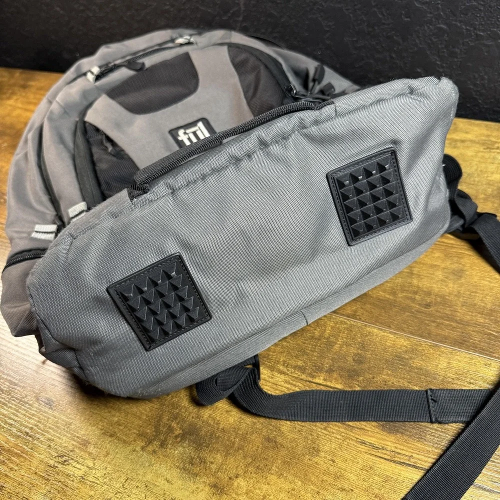 Ful High-End Multi-Pocket Grey Polyester Laptop Backpack Unisex Large